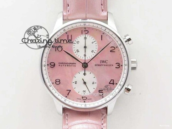 MIROTIME 0128 Unique Portuguese IW3714 Diam ZF V2 1:1 Best Edition Gray Dial On Brown Leather Strap A79350 (Slim Movement) 7250